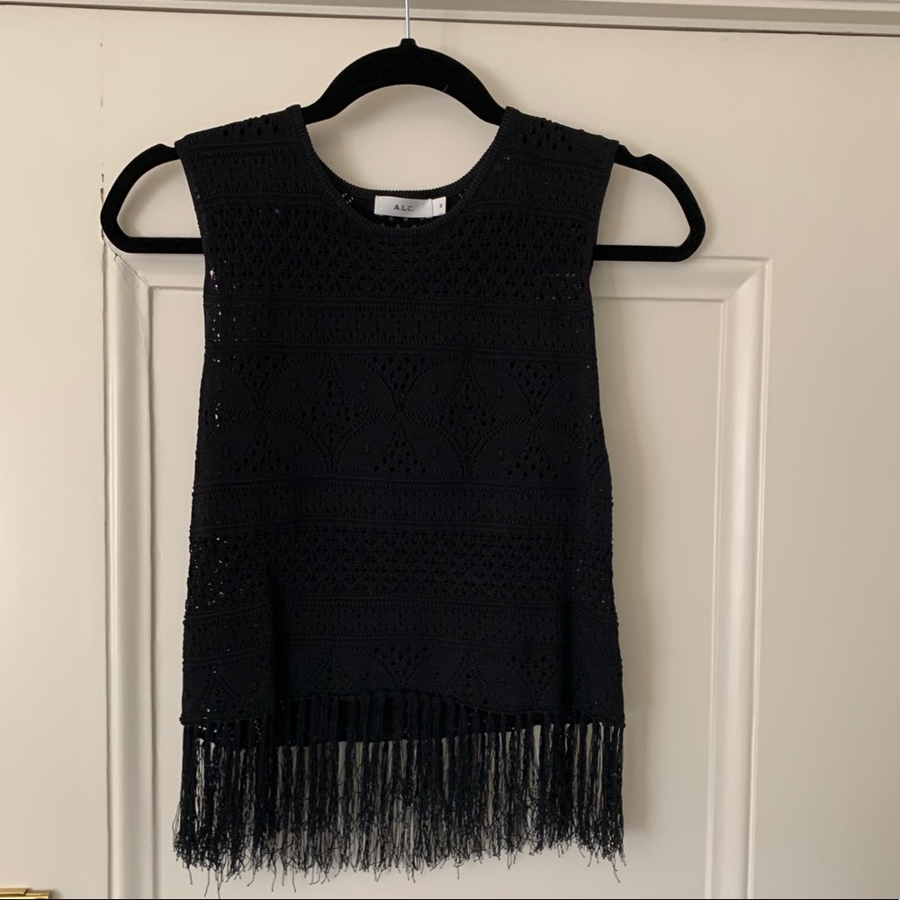 A.L.C. Fringe Knit Tank